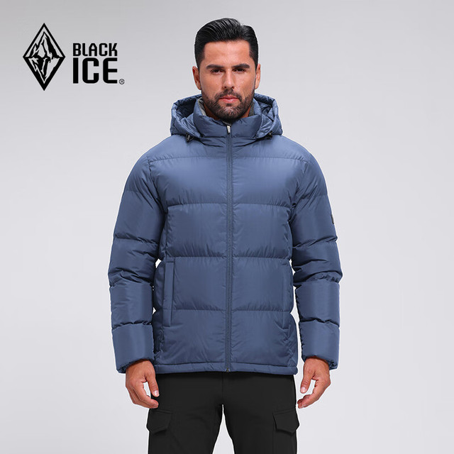 PLUS会员：黑冰 24户外650蓬鸭绒男款加厚防风保暖羽绒服D FAF8905 藏蓝 L