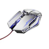 AOC GM110鼠标有线USB电竞游戏宏cf专用机械lol静音无声办公笔记本电脑台式适用联想华硕男女生 流光银静音版【办公推荐+3200dpi可调+宏定义】+鼠标垫