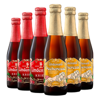 Lindemans 林德曼 啤酒组合装 2口味 250ml*6瓶(桃子啤酒+樱桃啤酒)