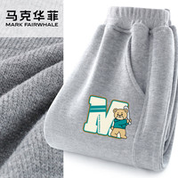马克华菲ckj童装男童裤子2025秋季儿童休闲运动卫裤男孩女童运动裤 m棒球熊K灰 140