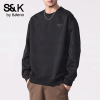 班尼路(Baleno)SK系列重磅宽松圆领卫衣男士2025新款秋季美式打底衫潮牌印花上衣