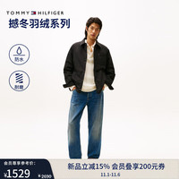 TOMMY HILFIGER 24秋冬男装轻薄耐磨衬衫领羽绒服38752 黑色BDS