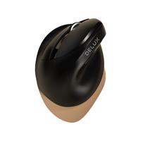 DeLUX 多彩 M618 mini 左手版 2.4G蓝牙 双模无线鼠标 2400DPI RGB 经典黑