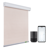 致尚电动窗帘遮光卷帘智能APP语音远程遥控升降卷式窗帘遮阳帘 半遮光系列(双面同色/柔和光线) 打孔式 