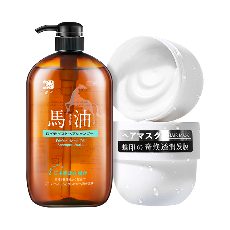  蝶印 无硅油 马油洗发水  1000ml