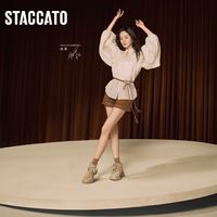 STACCATO 思加图 2025新款沙丘电音复古运动靴短靴厚底加绒时装靴