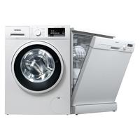 SIEMENS 西门子 洗衣机洗碗机套装  IQ300系列 WM10P1601W 滚筒洗衣机 8kg  + SN23E232TI 洗碗机