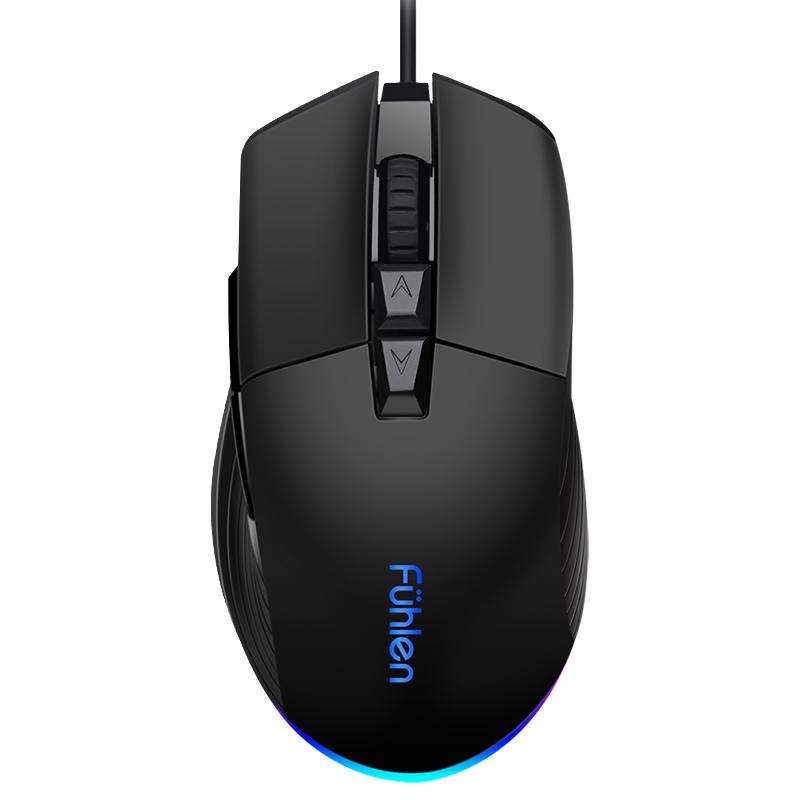 Fühlen 富勒 CO610 有线鼠标 7200DPI RGB 黑色