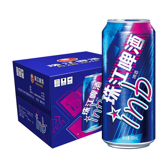珠江啤酒 8度 珠江InBeer啤酒 500ml*12听 整箱装 京东自营