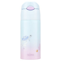 THERMOS 膳魔师 海洋系列2代高真空不锈钢保温杯办公咖啡杯便携吸管杯儿童水杯 吸管保温杯 400ml