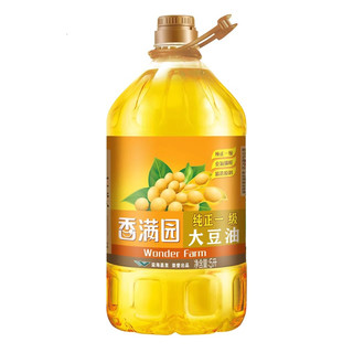 香满园一级大豆油5L家用炒菜食用油煎炸大豆油商用转基因精选植物