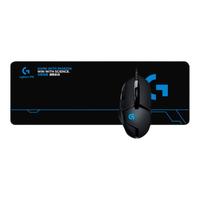  logitech/罗技 RGB灯效 游戏鼠标+游戏大桌垫  黑色