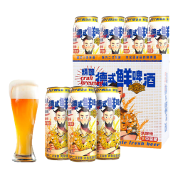 麦克雷 四倍原麦汁12度P精酿原浆艾尔鲜啤酒500ml*9瓶德式鲜啤