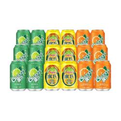 广氏 菠萝啤果味汽水330ml*18罐（菠萝啤*6+橙宝*6+碧柠*6）饮料