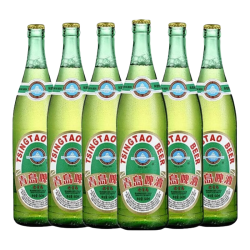 青岛啤酒 经典老青岛百年工艺大容量640ml*6瓶 整箱装 一厂生产