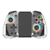 MOMEN魔门MOMEN适用Switch/OLED joycon震动NS左右手柄无线蓝牙带RGB炫酷幻彩灯调节连发左右分体手柄 joycon手柄透明黑YS41