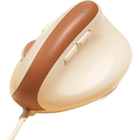 B.O.W/航世 M190U 人体工学有线鼠标 奶咖色