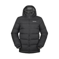 黑冰冬季男款羽绒服700蓬鸭绒拒水羽绒户外短款防风活帽外套 F8908MJ 基础黑 S (165)