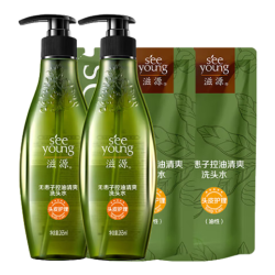 滋源 控油清爽 无患子控油洗发水 1000ml