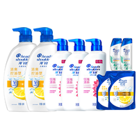 海飞丝 Head & Shoulders控油去屑洗发水套装清爽去油680gx2+300gx3+200gx2+80g*2