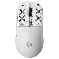 logitech/罗技 电竞 无线游戏鼠标+时尚黑印花防滑贴 GPW二代(白色)+充电鼠标垫