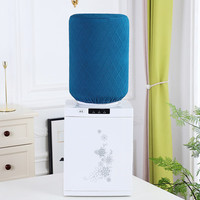 柳伊 Liuei 家纺水桶罩 方格弹力孔雀蓝 饮水机罩