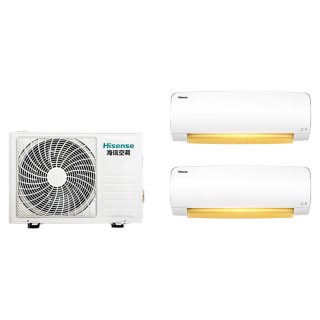 海信 一拖二空调 变频巨省电挂机大2匹一级能效包安装大1匹+大1.5匹KMV-55M2(TJ)