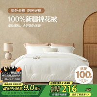 博洋 家纺 暖初A类抑菌纯棉100%新疆棉花被子 冬被150*210cm