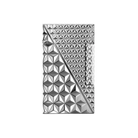 S.T.Dupont 都彭 Ligne2 C16645 双淬火充气打火机 银色 菱纹