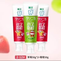 LION 狮王 齿力佳儿童科学防蛀牙膏2-12岁共150g(草莓50g*2+葡萄50g)
