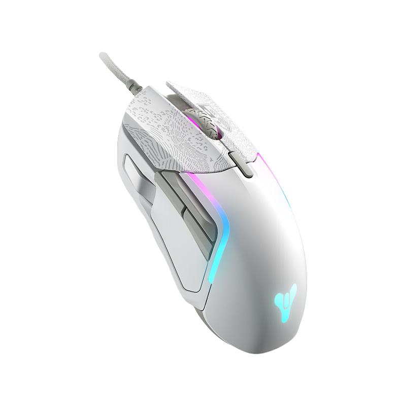 Steelseries 赛睿 Rival 5 命运2联名款 有线鼠标 18000DPI RGB 白色