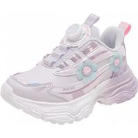 回力童鞋女童跑步鞋2025春夏季透气公主鞋时尚儿童运动鞋 深紫青 33 内长约20.9cm