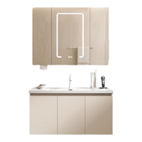东鹏浴室柜洗脸盆柜陶瓷一体盆卫生间洗手盆柜组合洗漱台奶油风简约 标准镜柜|升级抽纸孔60cm