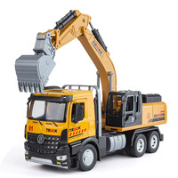 烽索工程车合金车模型挖掘机消防车吊车自卸车环卫车洒水车儿童玩具车 1/30工程挖掘机模型A3108