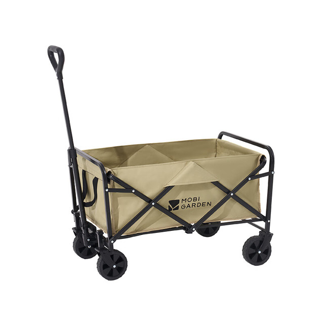 PLUS会员：牧高笛 星际营地车 户外露营带娃可躺折叠小推车轻量露营车 细沙黄（不含桌板）