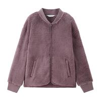 佐丹奴珊瑚绒外套女软糯抓绒衣甜酷风棒球服棒球领夹克女13374812