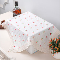 巧林儿 纯棉防尘盖巾打印机盖布冰箱洗衣机防尘罩床头柜布艺空气炸锅方巾