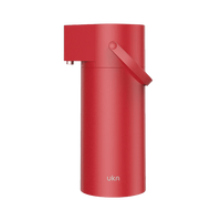 优加 按压式 304不锈钢保温壶 1.5L 喜庆红