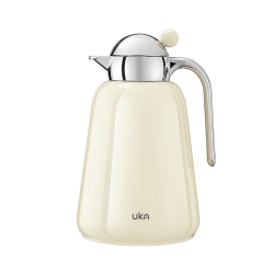 优加 智能温显保温壶 1L 奶白色