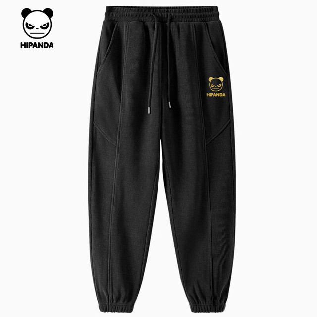 HIPANDA 你好熊猫 加厚抗皱 380g重磅美式雪尼尔休闲裤