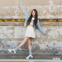 明星同款时尚百搭A字百褶短裙女装夏季adidas阿迪达斯三叶草 汉玉白