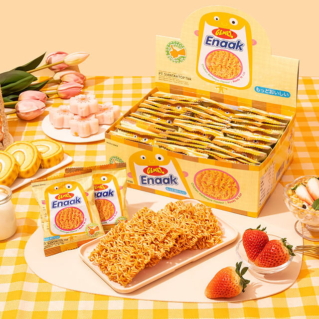 GEMEZ Enaak 小鸡干脆面 烧烤鸡肉味30包整箱