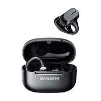 创维（Skyworth）【顶配版柏林之声】骨传导蓝牙耳机概念开放式耳挂耳夹耳机通话降噪长续航适用华为苹果 高雅黑 【脉冲定向传音】版