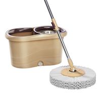 百家好世 大号旋转拖把套装32cm拖布 2头 赠懒人抹布50片+威猛先生清洁剂1瓶