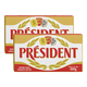 总统 President）法国进口发酵动脂黄油淡味500g*2无添加盐