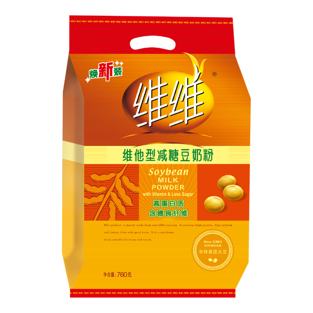 维维 维他型减糖豆奶粉760g 高蛋白营养早餐 非转基因豆浆粉