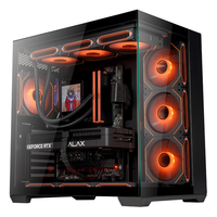 先马(SAMA)Q96 黑色台式游戏电脑鱼缸双仓海景房主机箱 双面钢化玻璃/背插主板/最大E-ATX/360水冷/10风扇位 Q96黑色(鱼缸双仓海景房)