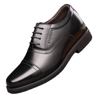 老爷车皮鞋男真皮透气三接头男士皮鞋商务正装鞋男职业校尉教官皮鞋镂空 9968黑色系带（内增高款） 41