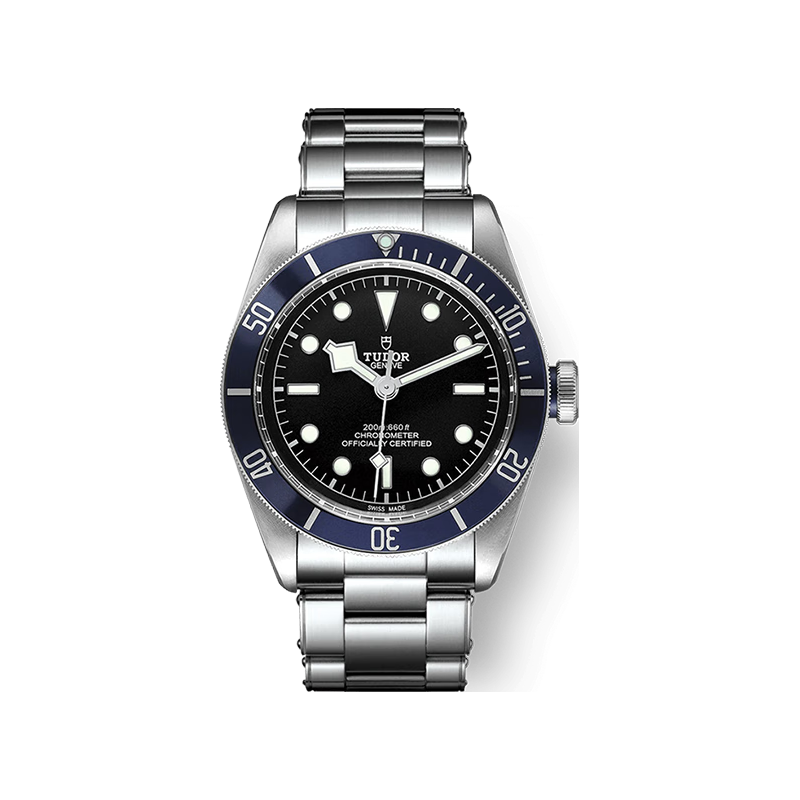 帝舵（TUDOR）碧湾 瑞士手表 钢带黑盘 大三针男表 41mm M79230B-0008