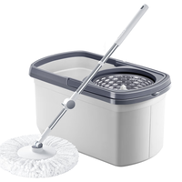 大卫旋转拖把36cm杆伸缩99-127cm 2头加厚拖布  D10双驱动免手洗 D10 二个拖布头